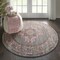 Homeroots 4 ft. Round Gray & Gold Medallion Area Rug 385267 - alternate 9